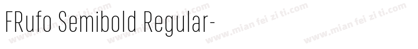 FRufo Semibold Regular字体转换